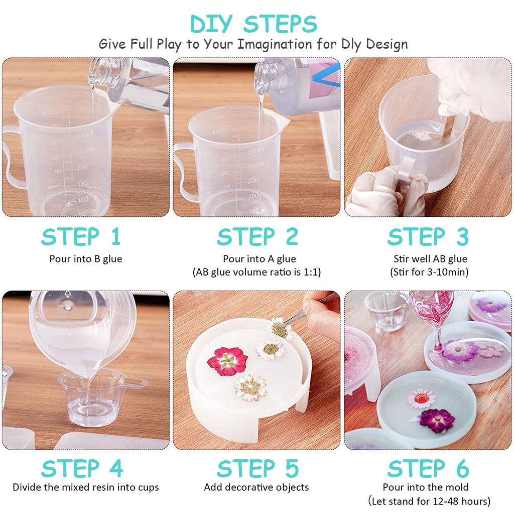 HASTHIP 5pcs Coaster Resin Moulds Set Silicone Coaster Storage Box Mould, Silicone Epoxy Pouring Mould for DIY Art Craft Coasters HASTHIP 5pcs Coaster Resin Moulds Set Silicone Coaster Storage Box Mould, Silicone Epoxy Pouring Mould for DIY Art Craft Coasters